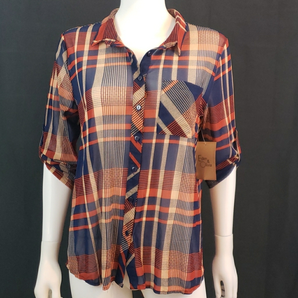 Large new with tag Eden & Olivia sheer half sleeve